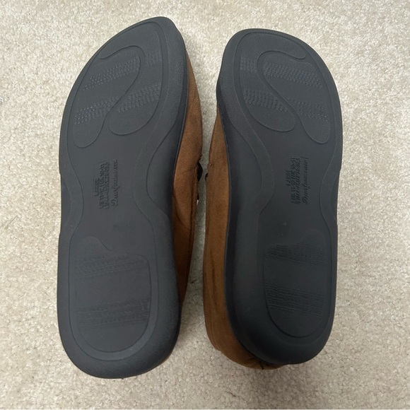Dearfoam Slippers Dluxe Moccasin  Brown  Size 11/12 Large House Shoes Indoor - Picture 9 of 13